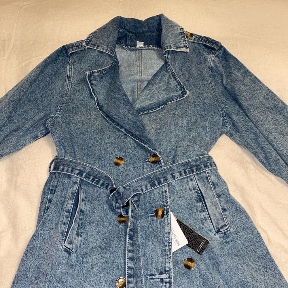 Denim Trench Coat size Medium